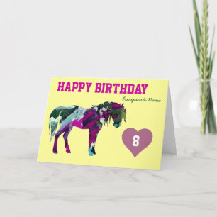 Pink Pony Birthday Card - Alter 8 Karte
