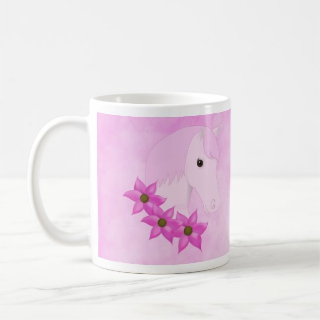 Pink Pony & Blume Tasse (Links)