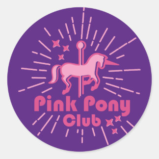 Pink Pony Club Runder Aufkleber