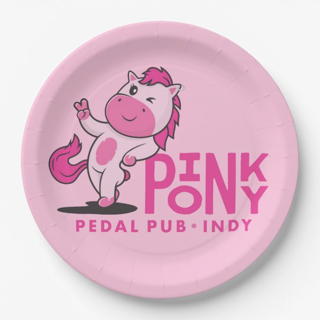 Pink Pony Pedal Pub Indy - Pink Party Teller (Vorderseite)