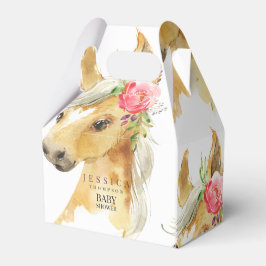 Pink Pony White Baby Dusche Geschenkschachtel