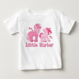 Pink Ponys Little Sister Baby T-shirt
