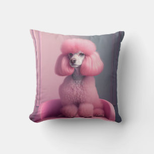 PINK POODLE ART Throw Kissen
