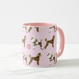 pink poodle design tasse