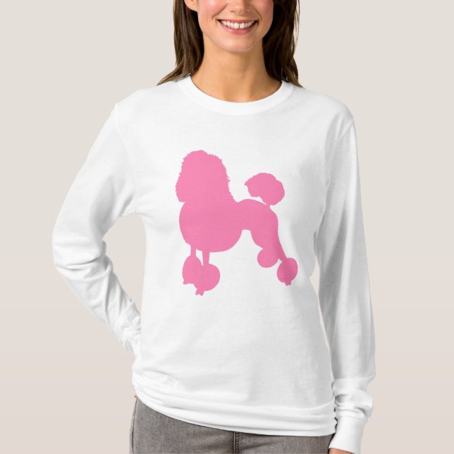 PINK POODLE DOG Women Long Sleeve T-Shirt (Vorderseite)