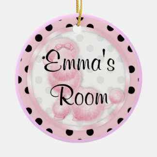 Pink Poodle Door Hanger Ornament
