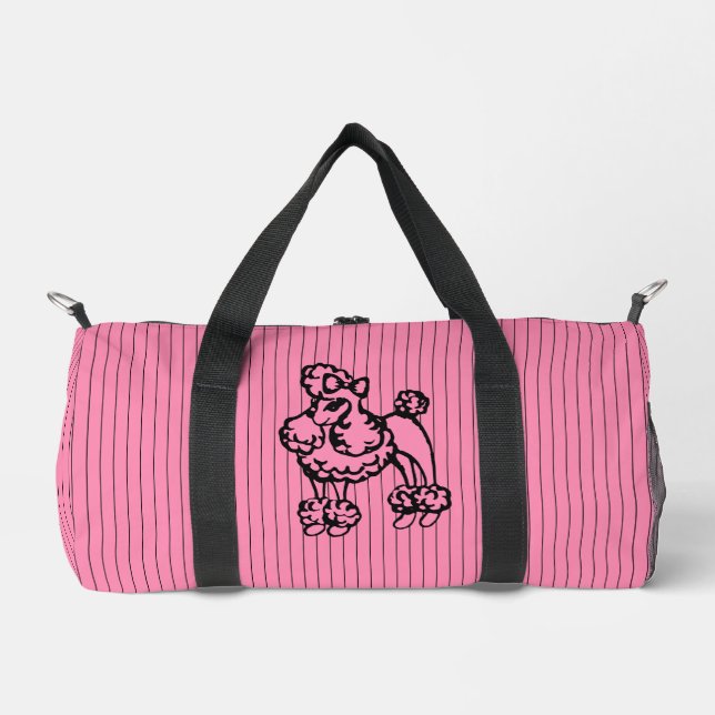 Pink  Poodle Duffel Bag Duffle Bag (Vorderseite)
