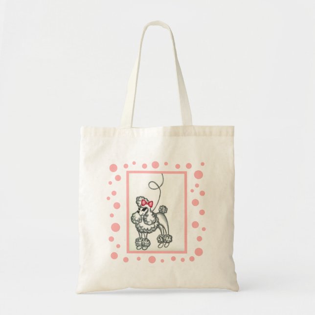 Pink Poodle Fifties Tote Bag Tragetasche (Vorne)