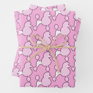 Pink Poodle Geschenkpapier Set