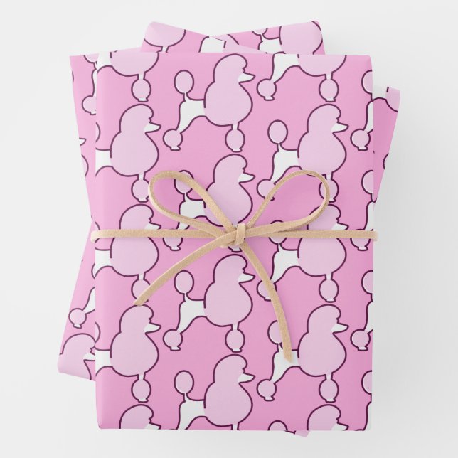 Pink Poodle Geschenkpapier Set (Beispiel)
