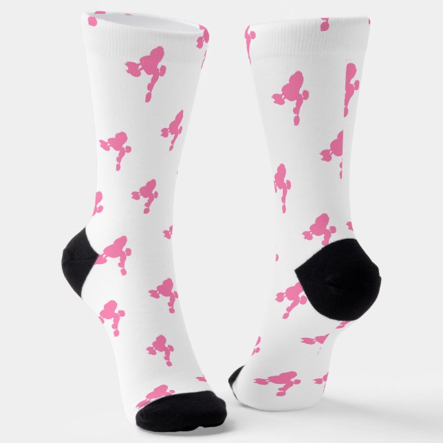 Pink Poodle Hund Frauen Nachhaltige Socken (Gewinkelt)