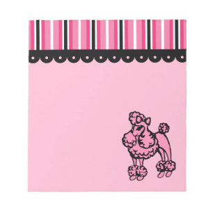 Pink Poodle Notepad Notizblock