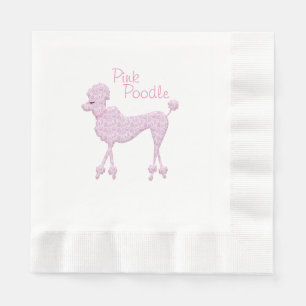 Pink Poodle Paper Napkins Serviette