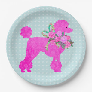 Pink Poodle Party Supplier Pappteller