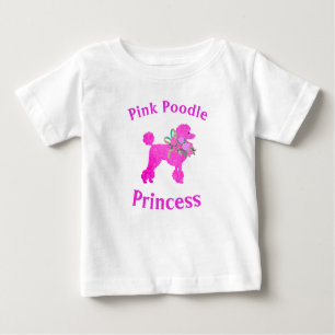 Pink Poodle Princess Birthday Girl T - Shirt