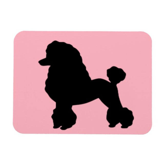 Pink Poodle-Rock der 50er Jahre Inspirierte Flexib Magnet (Horizontal)