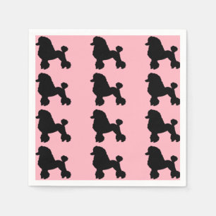 Pink Poodle Rock Inpited Paper Napkins Serviette