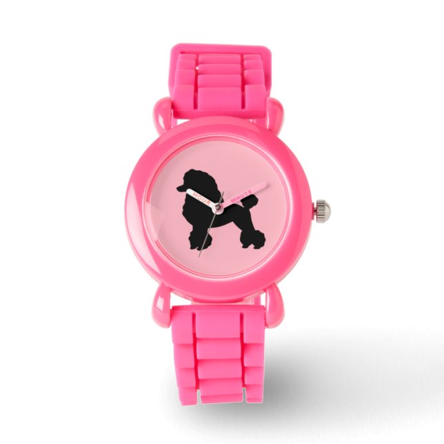 Pink Poodle-Rock-Rock-Rock-Kid's Watch der 50er Ja Armbanduhr (Vorderseite)