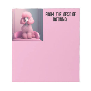 PINK POODLE SCHRIFTPAD PERSONALISIERTER STATIONSST NOTIZBLOCK