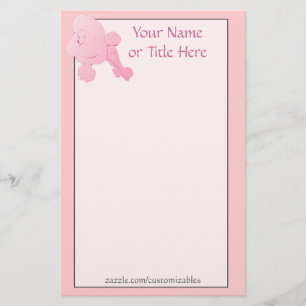 Pink Poodle Stationery Briefpapier