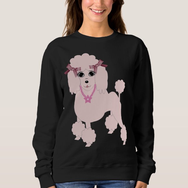 Pink Poodle T- Sweatshirt (Vorderseite)