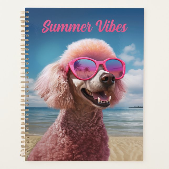 Pink Poodle Tropical Paradise Fun Planner Planer (Vorderseite)