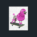 Pink Poodle und Skateboard Leinwanddruck<br><div class="desc">Haustiere</div>