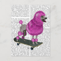 Pink Poodle und Skateboard
