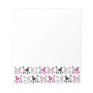 PINK POODLES Custom Notepad Notizblock