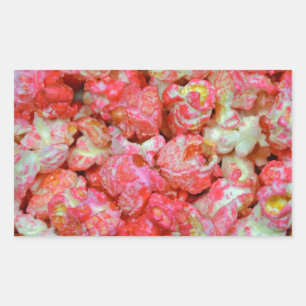 Pink Popcorn Rechteckiger Aufkleber