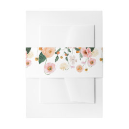 Pink Poppies Blume Rustikale Hochzeit Einladungsbanderole