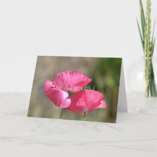 Pink Poppies Karte