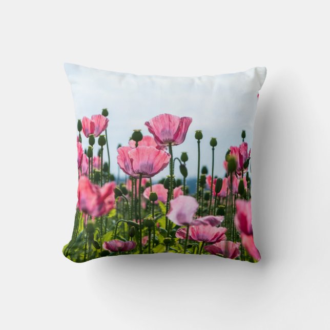 Pink Poppies Kissen (Vorderseite)