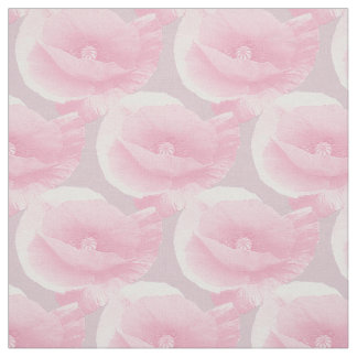 pink poppies. stoff