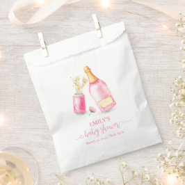 Pink Poppin Champagne Beer Girl Baby Dusche Geschenktütchen