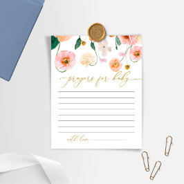 Pink Poppy Blume Kinderdusche Gebetskarte