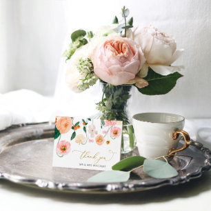 Pink Poppy Blumenzange Danke Karte