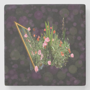 Pink Poppy Bouquet Steinuntersetzer