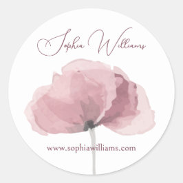 Pink Poppy Branding Etikett Runder Aufkleber