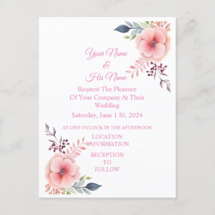 Pink Poppy floral Thunder_Cove Postkarte