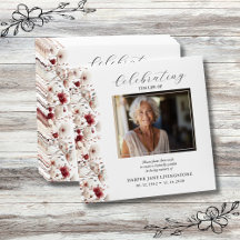 Pink Poppy Foto Memorial Seed Packet Umschlag