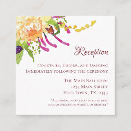 Pink Poppy Garden Recepton Card (100 ct) Begleitkarte