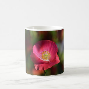 Pink Poppy in der Sonnenscheinfotografie Kaffeetasse