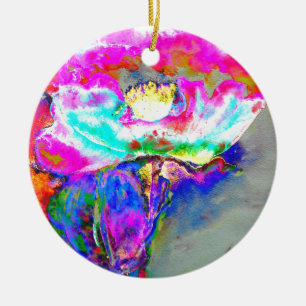 Pink Poppy Keramikornament