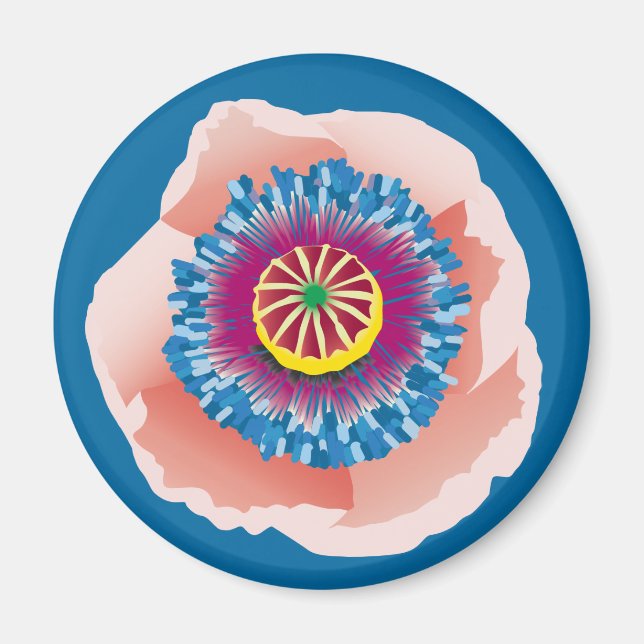 Pink Poppy Magnet (Vorne)