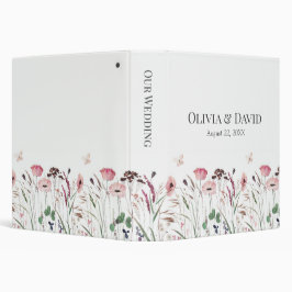 Pink Poppy Meadow Wedding Planner 3,8 Cm Ordner