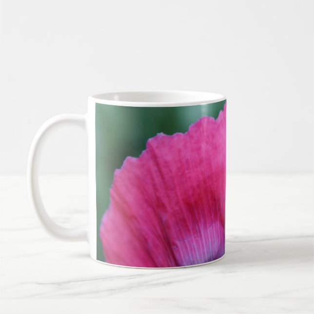 Pink Poppy Petal Upload Kaffeetasse (Links)