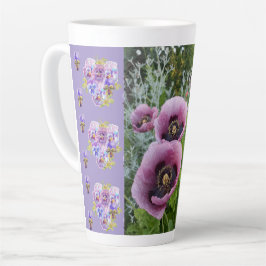 Pink Poppy Stiefmütterchen Viola Shabby Blume Latt Milchtasse