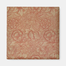 Pink Poppy (von William Morris) (Vintages Muster) Magnet