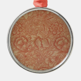 Pink Poppy (von William Morris) (Vintages Muster) Ornament Aus Metall